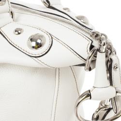 مملوكة مسبقًا Gucci White Icon Bit Top Handle Bag