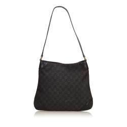 مملوكة مسبقًا  حقيبة كتف غوتشي كانفاس بنقوش غوتشيسيما سوداء