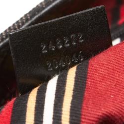 مملوكة مسبقًا  حقيبة كتف غوتشي كانفاس بنقوش غوتشيسيما سوداء