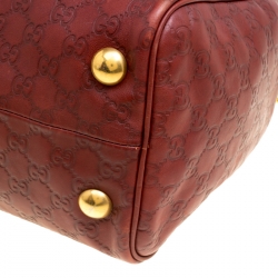 مملوكة مسبقًا حقيبة غوتشي بابوشكا بوسطن كانفاس كريستال مونوغرامي مقوى 