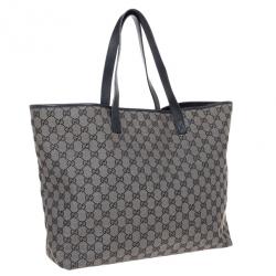 Pre Owned Gucci GG Monogram Canvas & Leather Large Tote