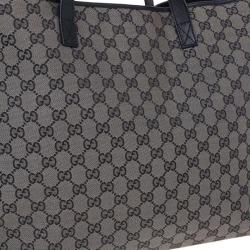 Pre Owned Gucci GG Monogram Canvas & Leather Large Tote