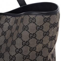 Pre Owned Gucci GG Monogram Canvas & Leather Large Tote