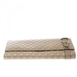 Gucci Beige Micro Guccissima Leather Continental Wallet