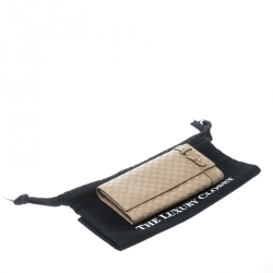 Gucci Beige Micro Guccissima Leather Continental Wallet