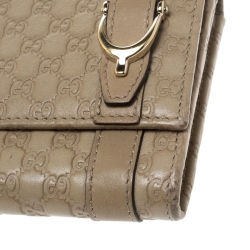 Gucci Beige Micro Guccissima Leather Continental Wallet