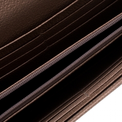 Gucci Beige GG Canvas and Leather Continental Wallet