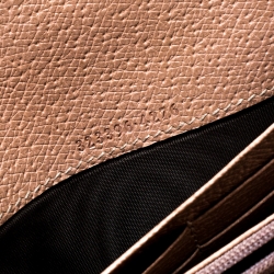 Gucci Beige GG Canvas and Leather Continental Wallet