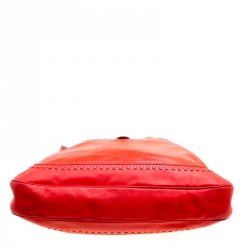 مملوكة مسبقًا حقيبة كتف غوتشي نيو جاكي كبيرة جلد برتقالية حمراء