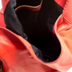 مملوكة مسبقًا حقيبة كتف غوتشي نيو جاكي كبيرة جلد برتقالية حمراء