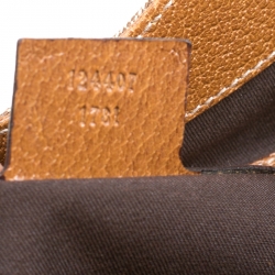 Pre Owned Gucci Beige/Brown GG Canvas and Leather Bardot Bag