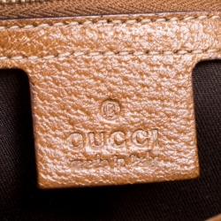 Pre Owned Gucci Beige/Brown GG Canvas and Leather Bardot Bag
