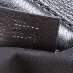 Pre Owned Gucci Black Guccissima Leather Small New Ladies Vintage Web Hobo