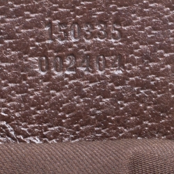 Pre Owned حقيبة غوتشي بوسطن تريشير كبيرة جلد وكانفاس هورسبيت بنية/ بيج