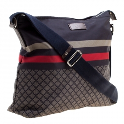 Gucci Multicolor Diamante Nylon Web Messenger Bag