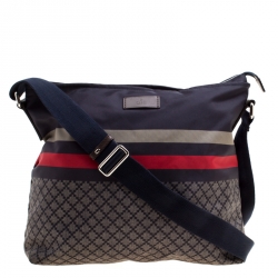 Gucci Multicolor Diamante Nylon Web Messenger Bag