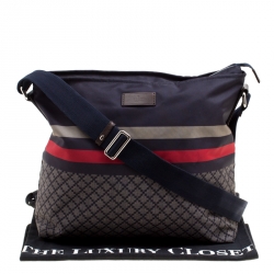Gucci Multicolor Diamante Nylon Web Messenger Bag