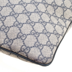 مملوكة مسبقًا حقيبة ماسنجر غوتشي كانفاس سوبريم GG زرقاء/ بيج