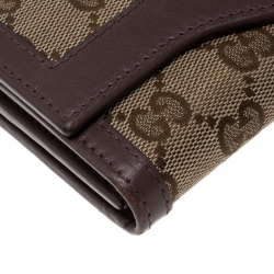 Gucci Beige GG Canvas and Leather Sukey Continental Wallet
