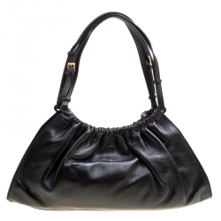مملوكة مسبقًا Gucci Black Leather Shoulder Bag