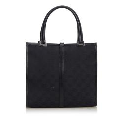 مملوكة مسبقًا حقيبة يد غوتشي جاكي جاكارد غوتشيسيما سوداء