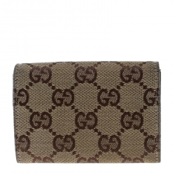 Gucci Beige GG Canvas Coin Purse Wallet