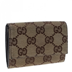 Gucci Beige GG Canvas Coin Purse Wallet