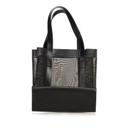 Pre Owned حقيبة يد غوتشي نسيج شبكي سوداء