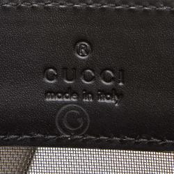 Pre Owned حقيبة يد غوتشي نسيج شبكي سوداء