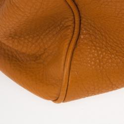 Pre Owned Gucci Orange Bamboo Shopper Leather Tote