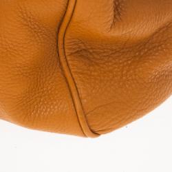 Pre Owned Gucci Orange Bamboo Shopper Leather Tote