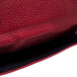 Gucci Red Leather Web GG Interlocking Continental Wallet