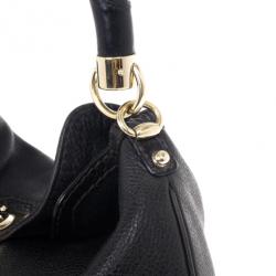 Gucci Black Leather 'Indy' Tassel Large Hobo