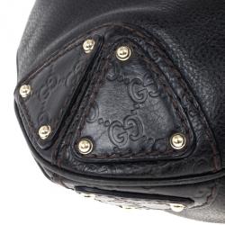 Gucci Black Leather 'Indy' Tassel Large Hobo