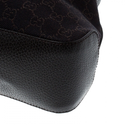 Pre Owned Gucci Dark Brown GG Canvas Medium Marrakech Hobo