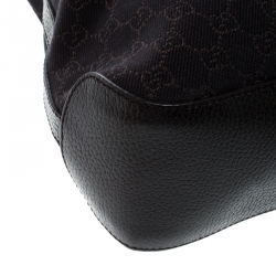 Pre Owned Gucci Dark Brown GG Canvas Medium Marrakech Hobo