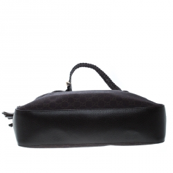 Pre Owned Gucci Dark Brown GG Canvas Medium Marrakech Hobo