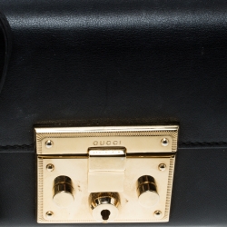 مملوكة مسبقًا Gucci Black Leather Small Padlock Shoulder Bag