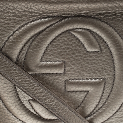 Pre Owned Gucci Beige Leather Small Soho Disco Shoulder Bag