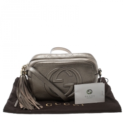 Pre Owned Gucci Beige Leather Small Soho Disco Shoulder Bag