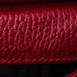 Gucci Red Leather Double G Card Case