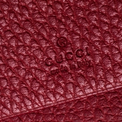 Gucci Red Leather Double G Card Case