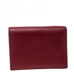 Gucci Red Leather Double G Card Case