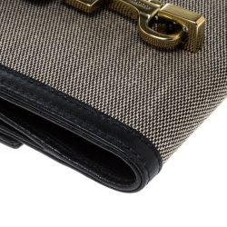 Pre Owned محفظة غوتشي فرنش كانفاس بيج/إيبوني