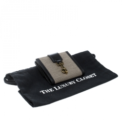 Pre Owned محفظة غوتشي فرنش كانفاس بيج/إيبوني