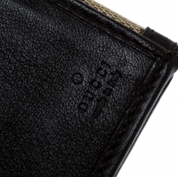 Gucci Beige/Brown GG Canvas and Leather Sukey Continental Wallet