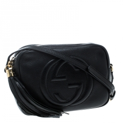 مملوكة مسبقًا حقيبة كتف غوتشي سوهو ديسكو صغيرة جلد لامع أرجوانية