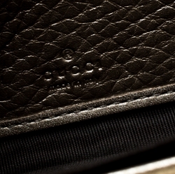 Gucci Metallic Beige Leather Soho Zip Around Wallet