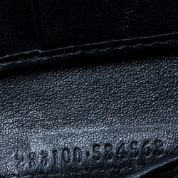 Gucci Dark Blue Guccissima Leather Metal Bar Bifold Wallet