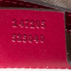 Pre Owned Gucci Beige/Fuchsia GG Canvas and Leather Boston Bag